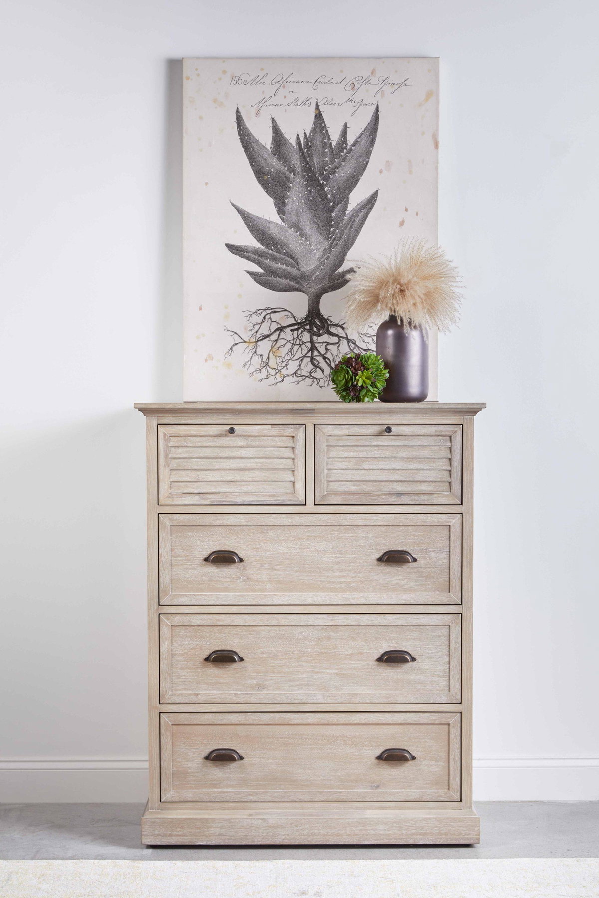 Eden 5-Drawer High Chest, Dresser by Essentials for Living, 37.75" width x 48.5" height x 20" depth View 9