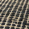 Aalia  Charcoal Leather and Jute Pouf thumbnail 6
