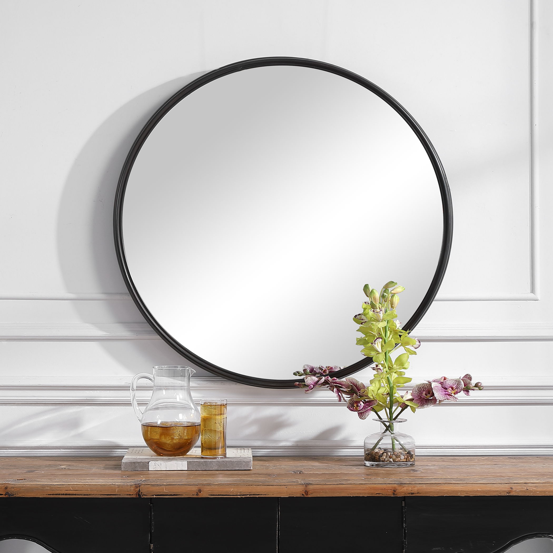 Belham Round Iron Mirror large image 