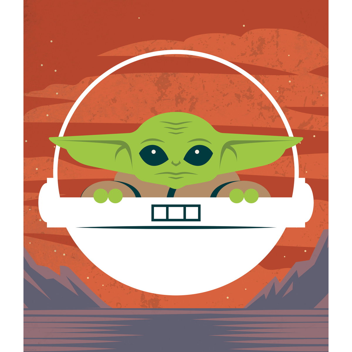 Star Wars The Child Tapestry, by York Wall, 5' length x 4'4" width x 0.04" depth