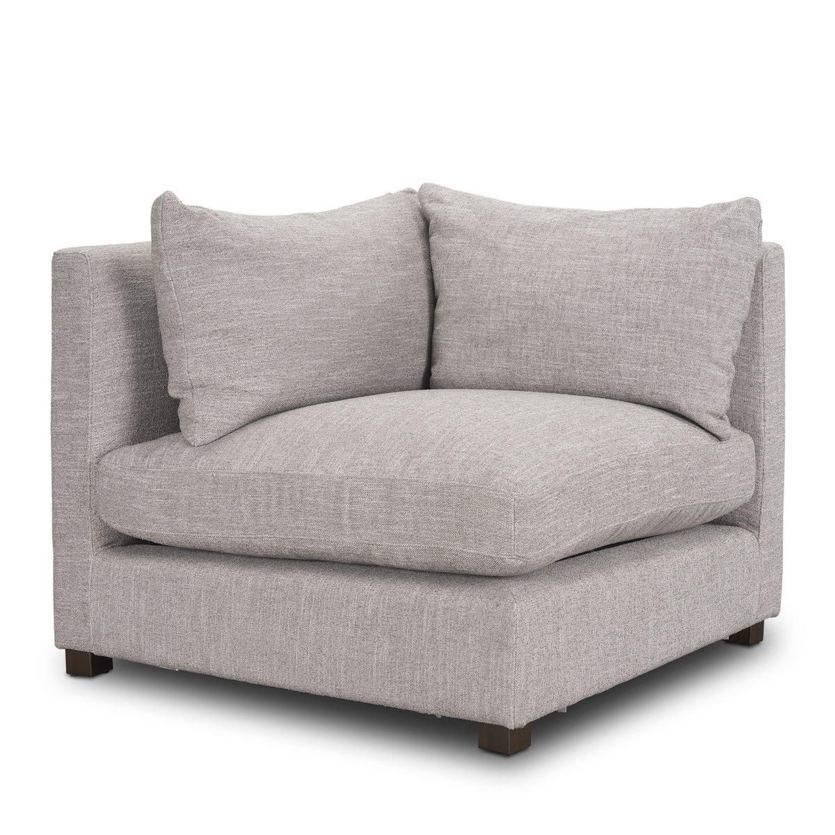 Halston Corner Light Grey Performance Fabric, Sectional Sofa by Mercana, 38.5" length x 38.5" width x 30.5" height View 1