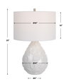 Loop White Glaze Table Lamp, by Uttermost, 1'4" width x 2'1" height x 1'4" depth thumbnail 3