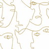 Pablo Portraits  Gold Metallic Peel & Stick Wallpaper, by York Wall, 20' length x 1'8.5" width x 0.02" depth thumbnail