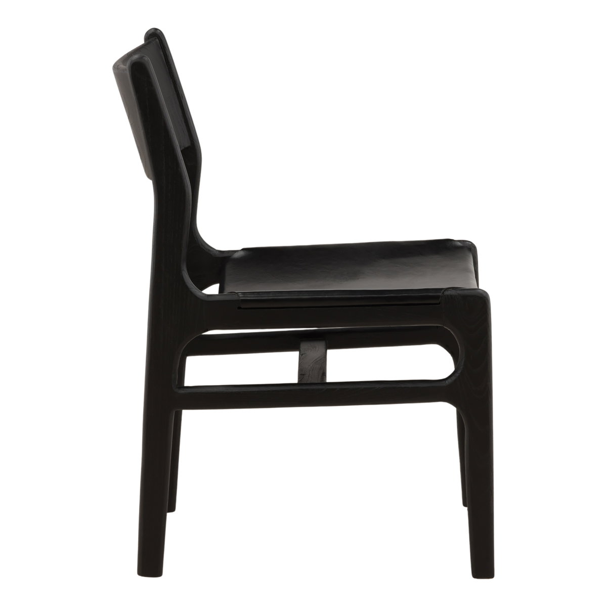Leander Dining Chair Set of 2 Black, by Dovetail, 19.5" width x 34.52" height x 25.19" depth View 3
