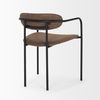 Parker Muted Brown Faux Leather with Black Metal Dining Chair thumbnail 5