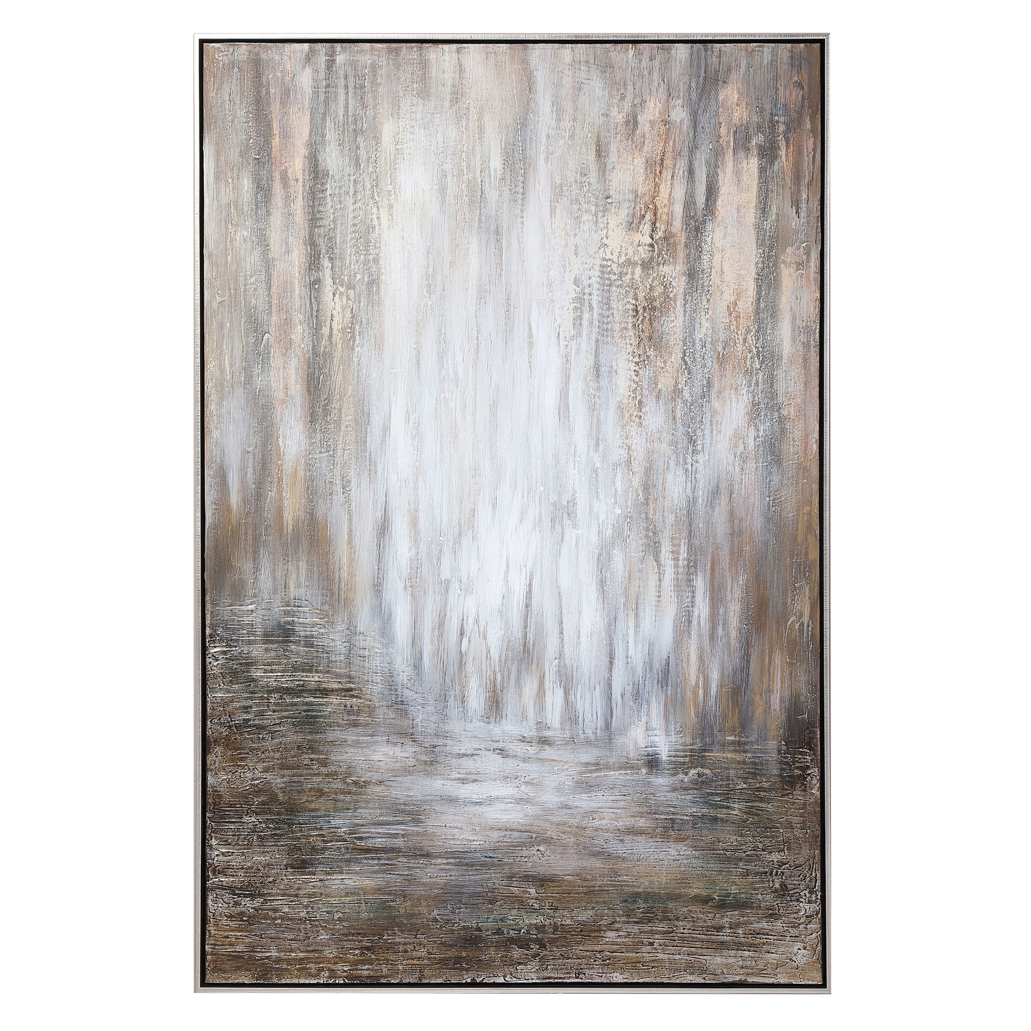 Desert Rain Hand Painted Abstract Art, Painting by Uttermost, 41.25" width x 61.25" height x 2.25" depth View 1