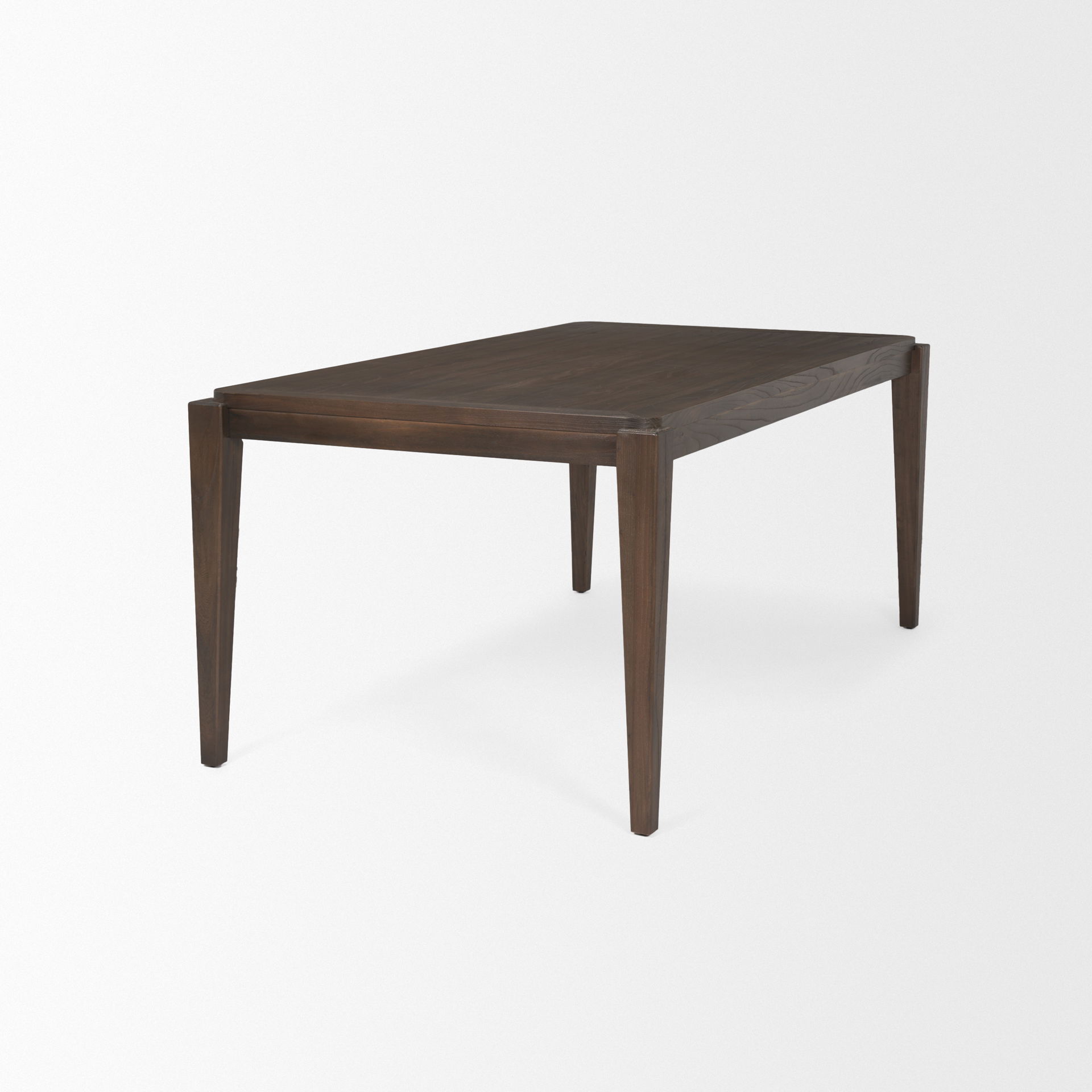 Teva Dark Brown Wood Rectangular 72' Dining Table large image 