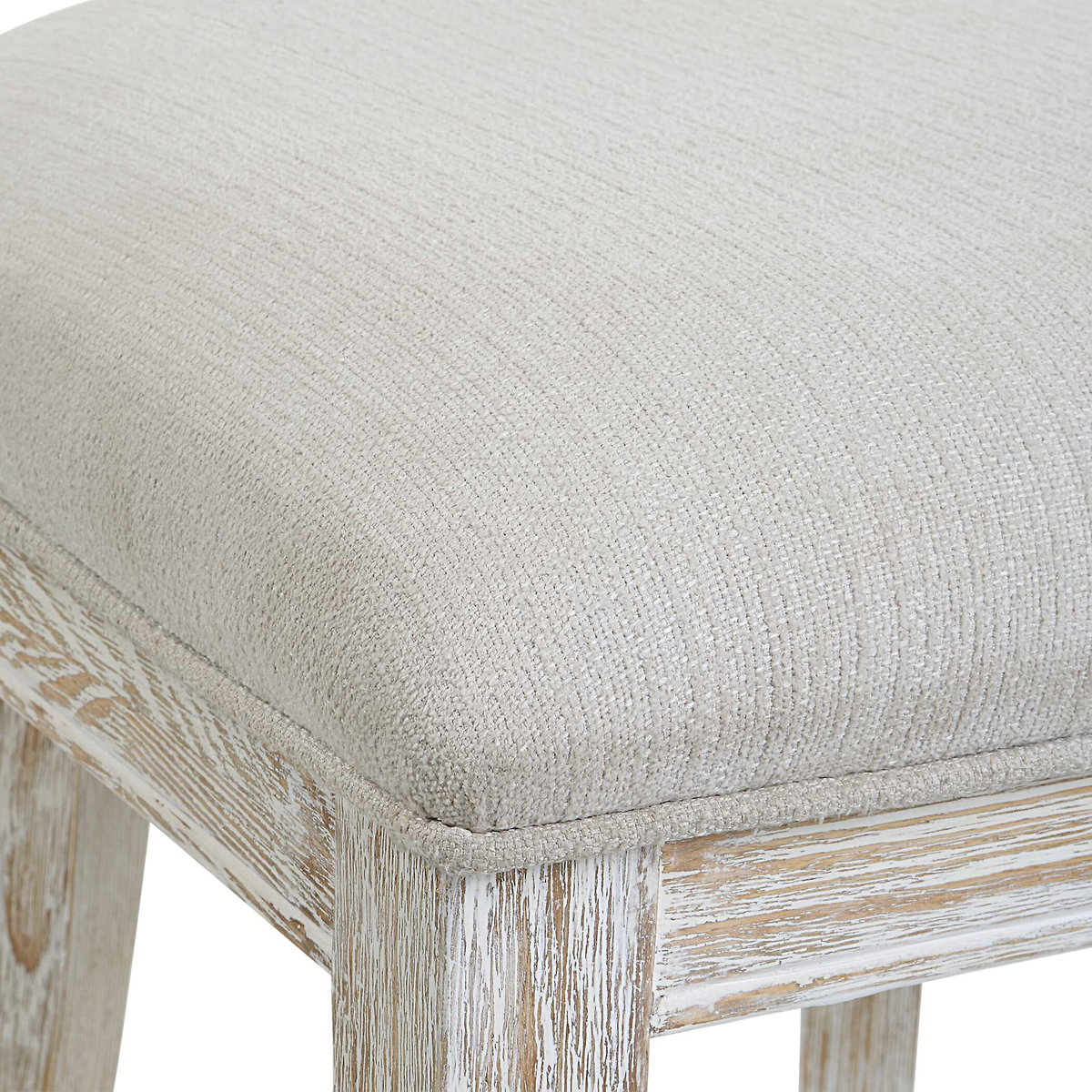 Idris White Counter Stool, Counter & Bar Stool by Uttermost, 20" width x 38" height x 22.5" depth View 9