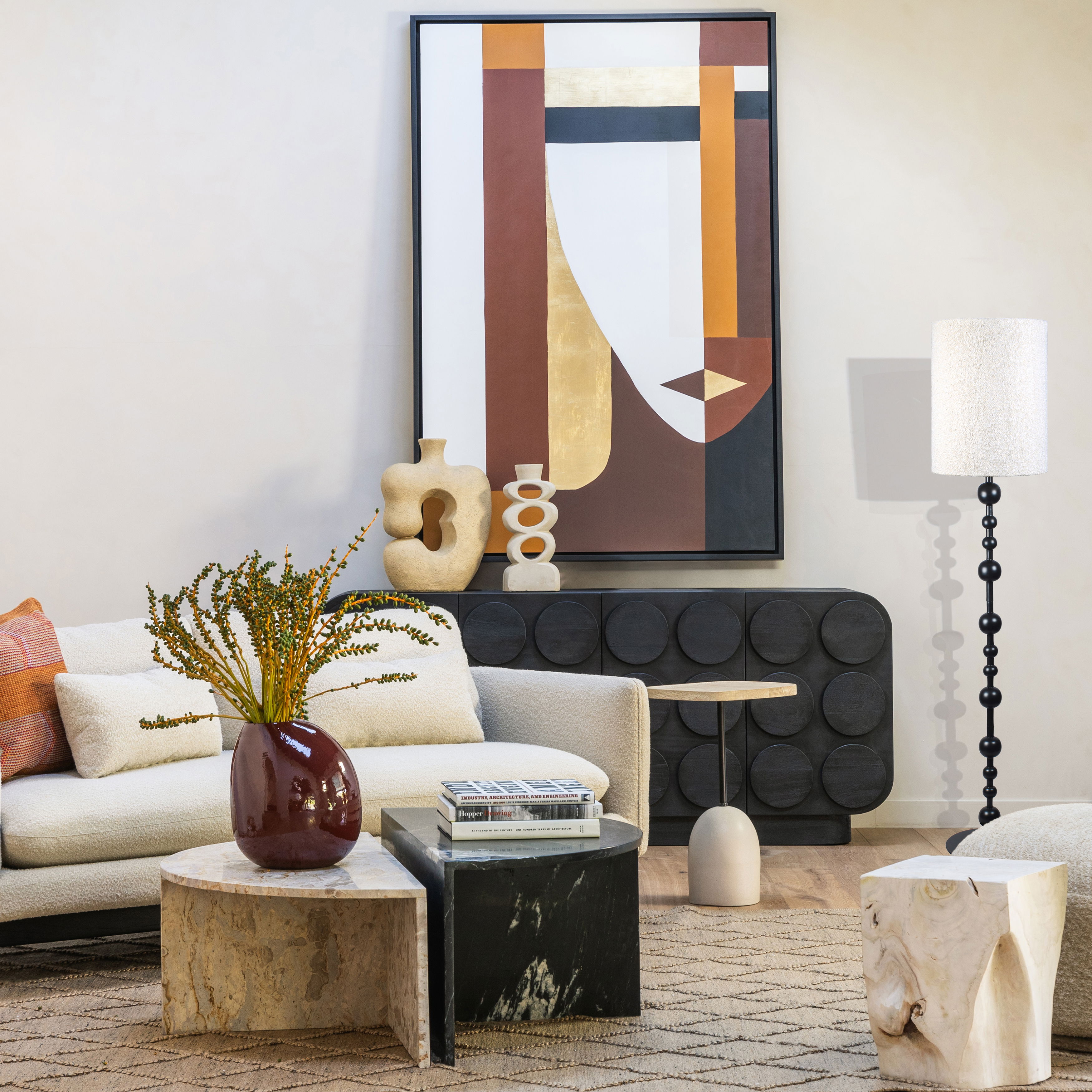 Elysian Sideboard Black, Sideboards & Buffet by Dovetail, 71.75" width x 31.5" height x 19.25" depth View 8