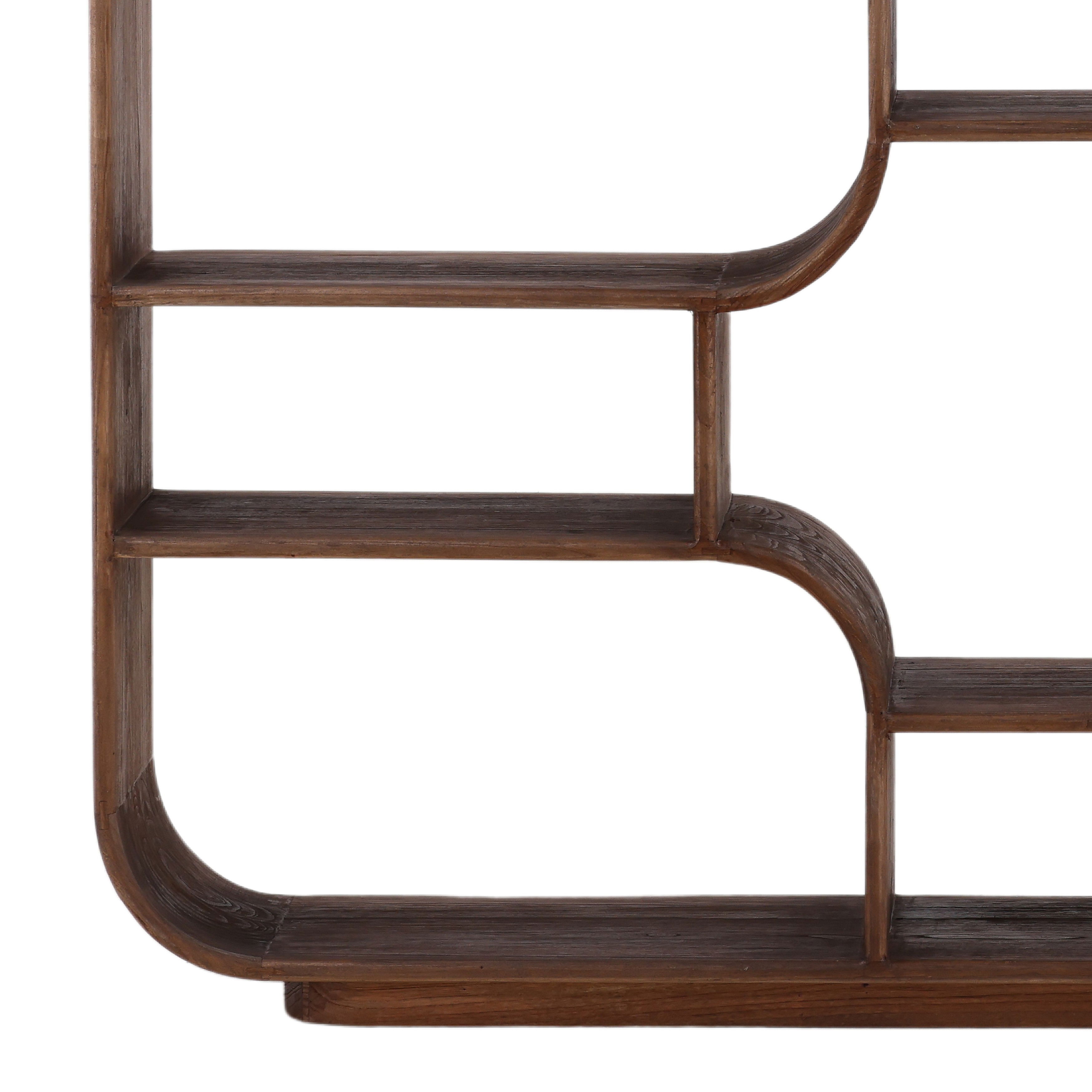 Gaetan Bookcase Brown, Shelving & Bookcase by Dovetail, 67" width x 78.8" height x 16" depth View 6