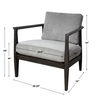 Brunei Modern Gray Accent Chair thumbnail 2