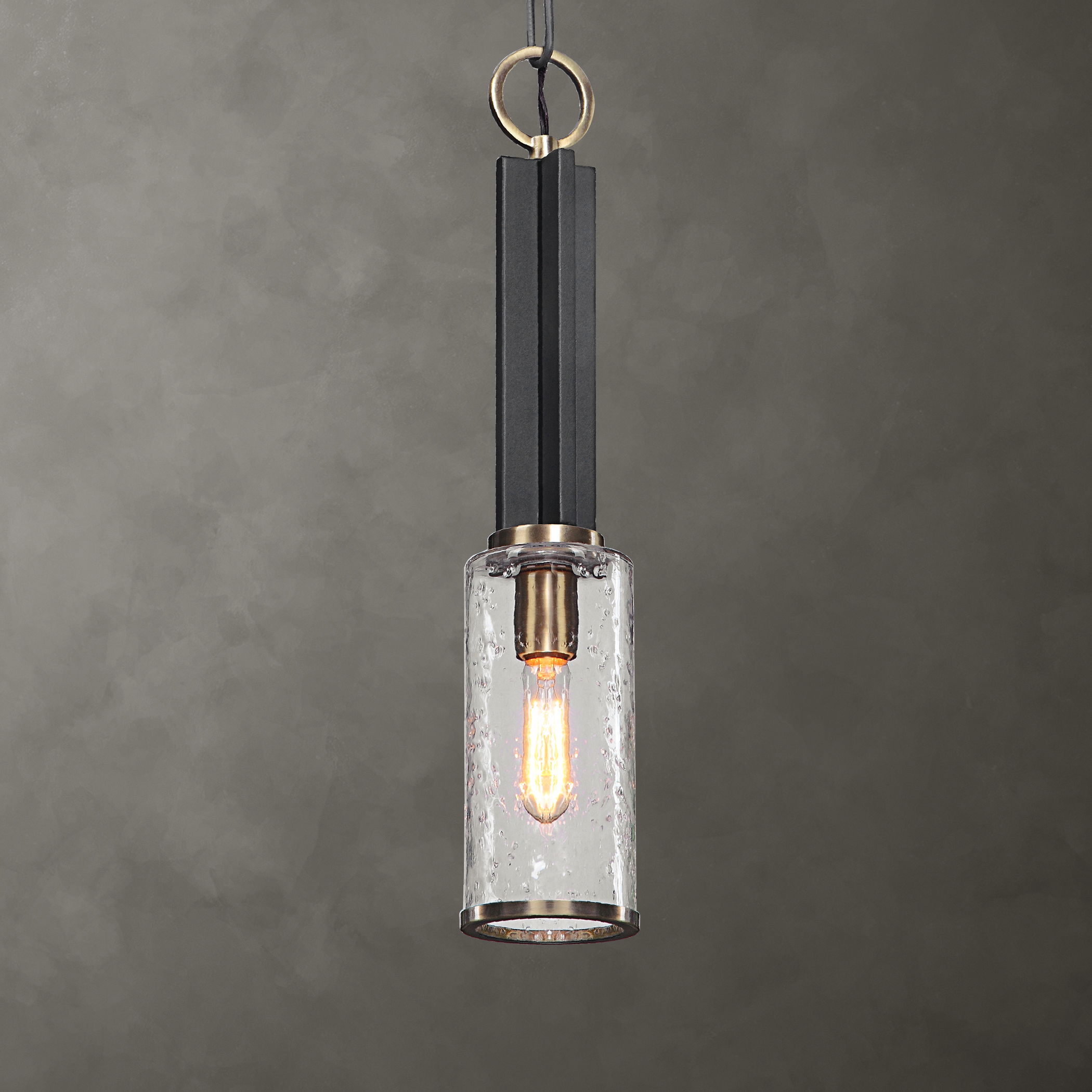 Jarsdel 1 Light Industrial Mini Pendant large image 