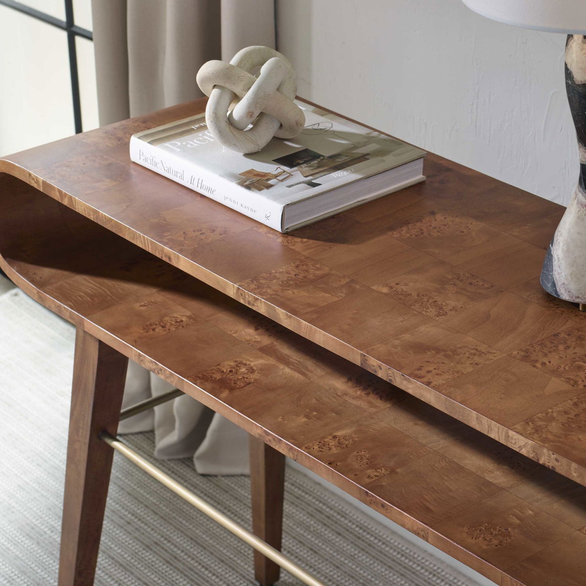 Ledger Mid-Century Console Table, by Uttermost, 46" width x 32" height x 16" depth View 6
