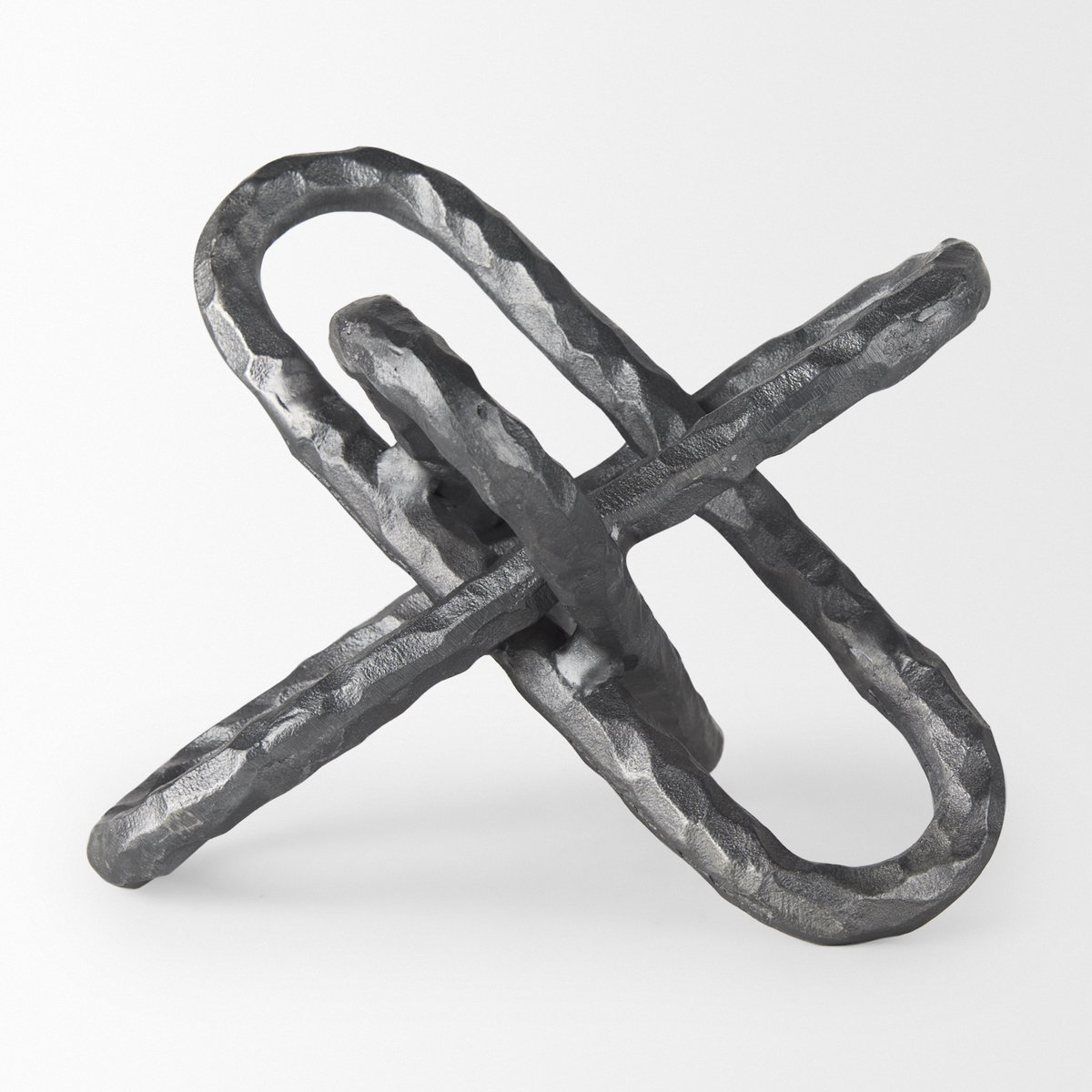 Wilhelm II (Large) 10L x 10W Silver Metal Link Decor Object, Decorative Object by Mercana, 10.14" length x 10.14" width x 10.14" height View 6