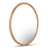 Alcott Oval Mirror Oak, by Moe's Home, 32" width x 40" height x 1.06" depth thumbnail 2