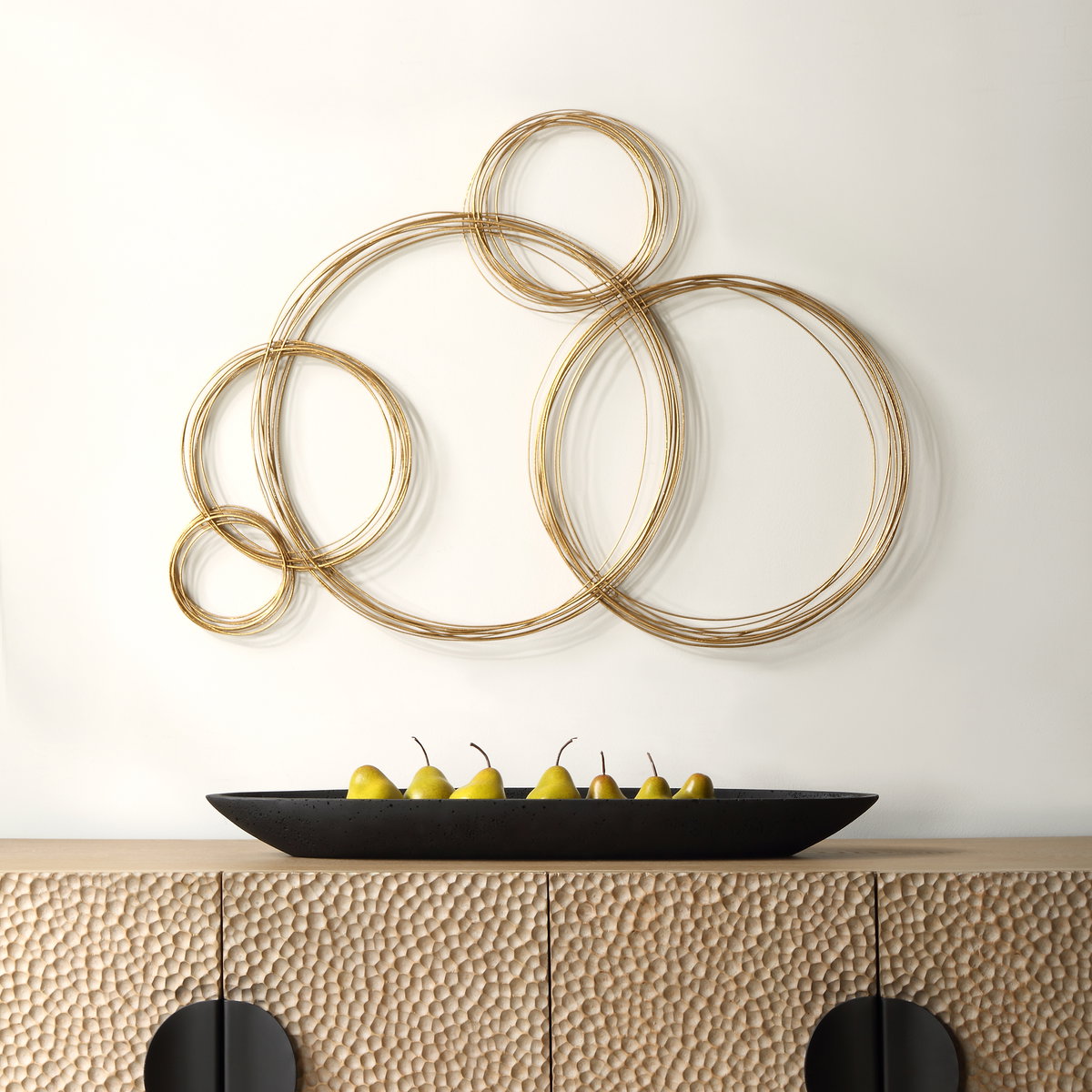 Golden Bubbles Metal Wall Decor, Art by Uttermost, 24.75" width x 34.25" height x 1.13" depth View 2