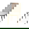 Clara Light Brown Wood with Cream Fabric Seat and Cane Back Armless Dining Chair thumbnail 0