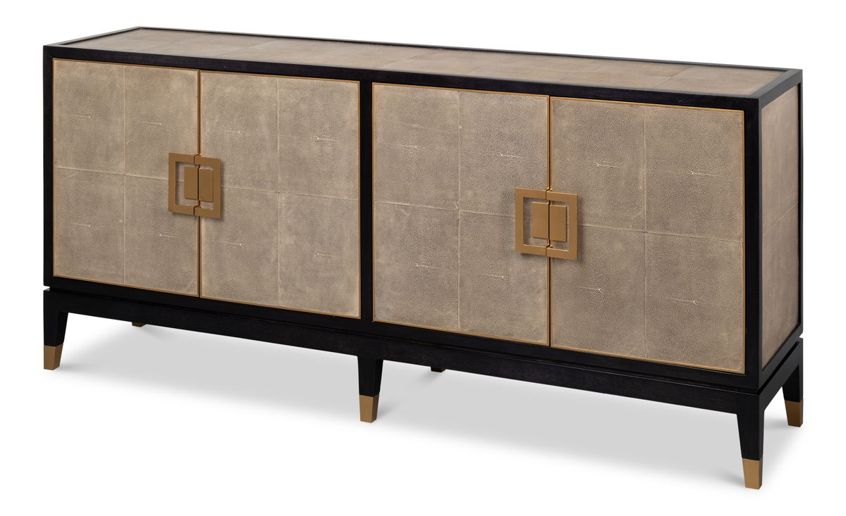 Beto Four Door Sideboard, by Sarreid, 1'6" length x 6'4" width x 2'10" height View 1