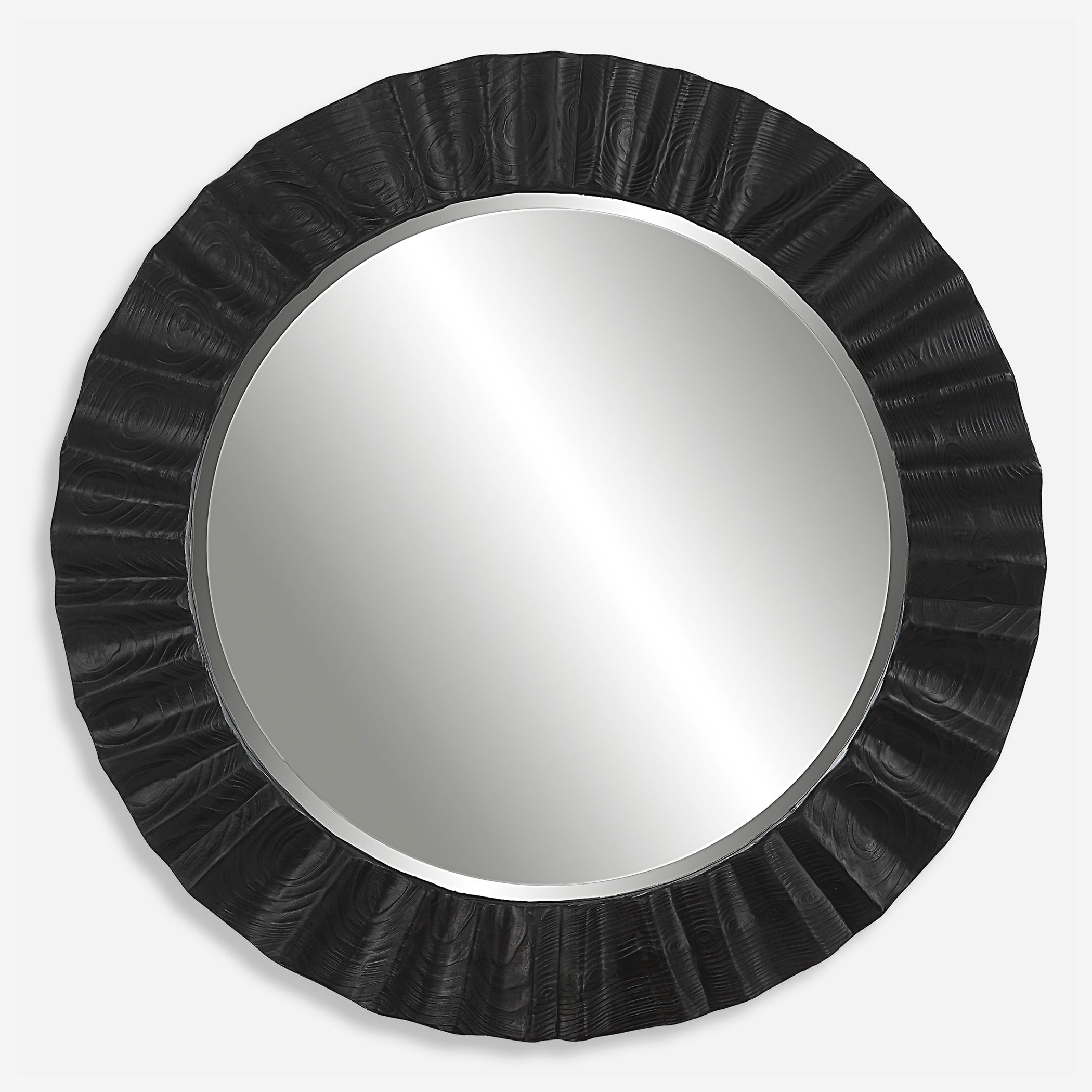 Caribou Dark Espresso Round Mirror large image 