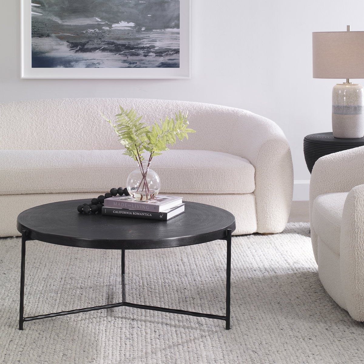 Trellick Modern Coffee Table, by Uttermost, 35.85" width x 16.14" height x 35.85" depth View 2