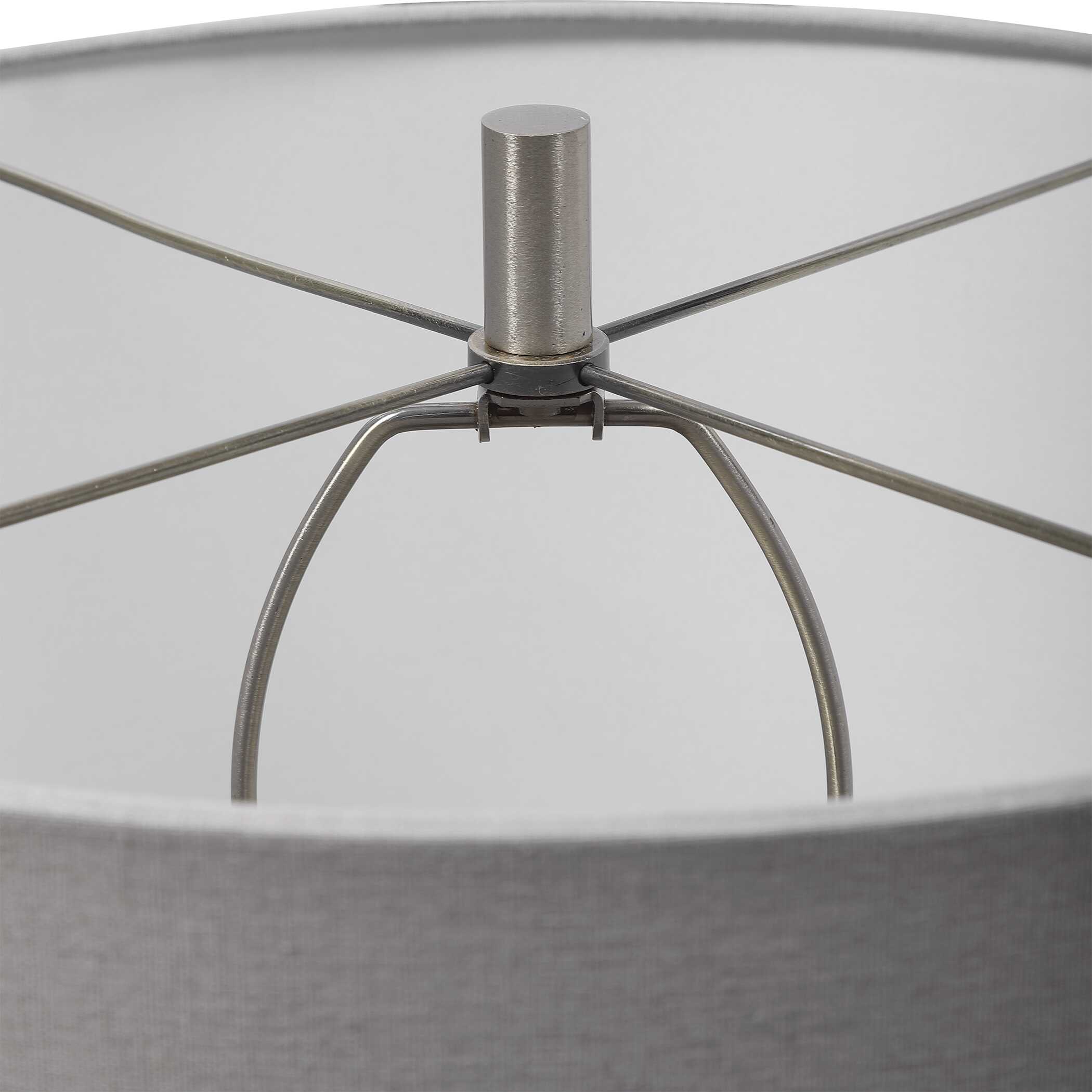 Winterscape White Glaze Table Lamp large image 