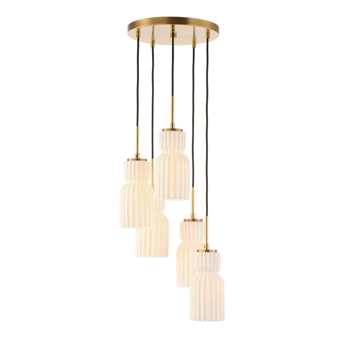 Vanier 5 Light Cluster Pendant, by Uttermost, 9.62" height x 14" diameter View 1