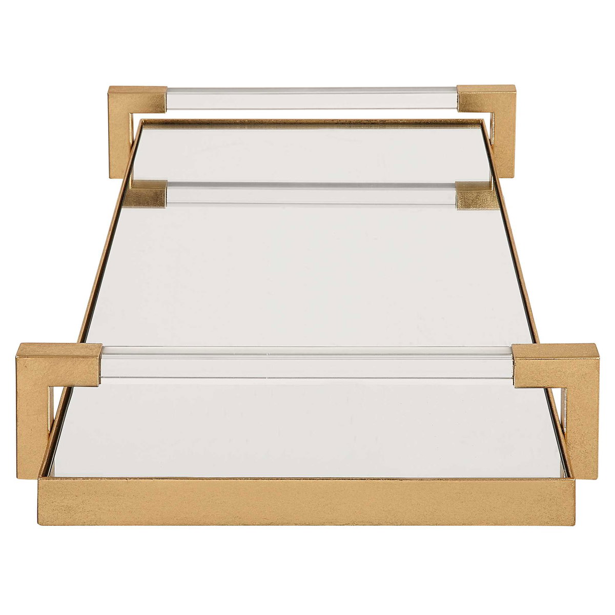Deki Gold Mirrored Tray, Decorative Tray by Uttermost, 23.75" width x 3.12" height x 13.5" depth View 5