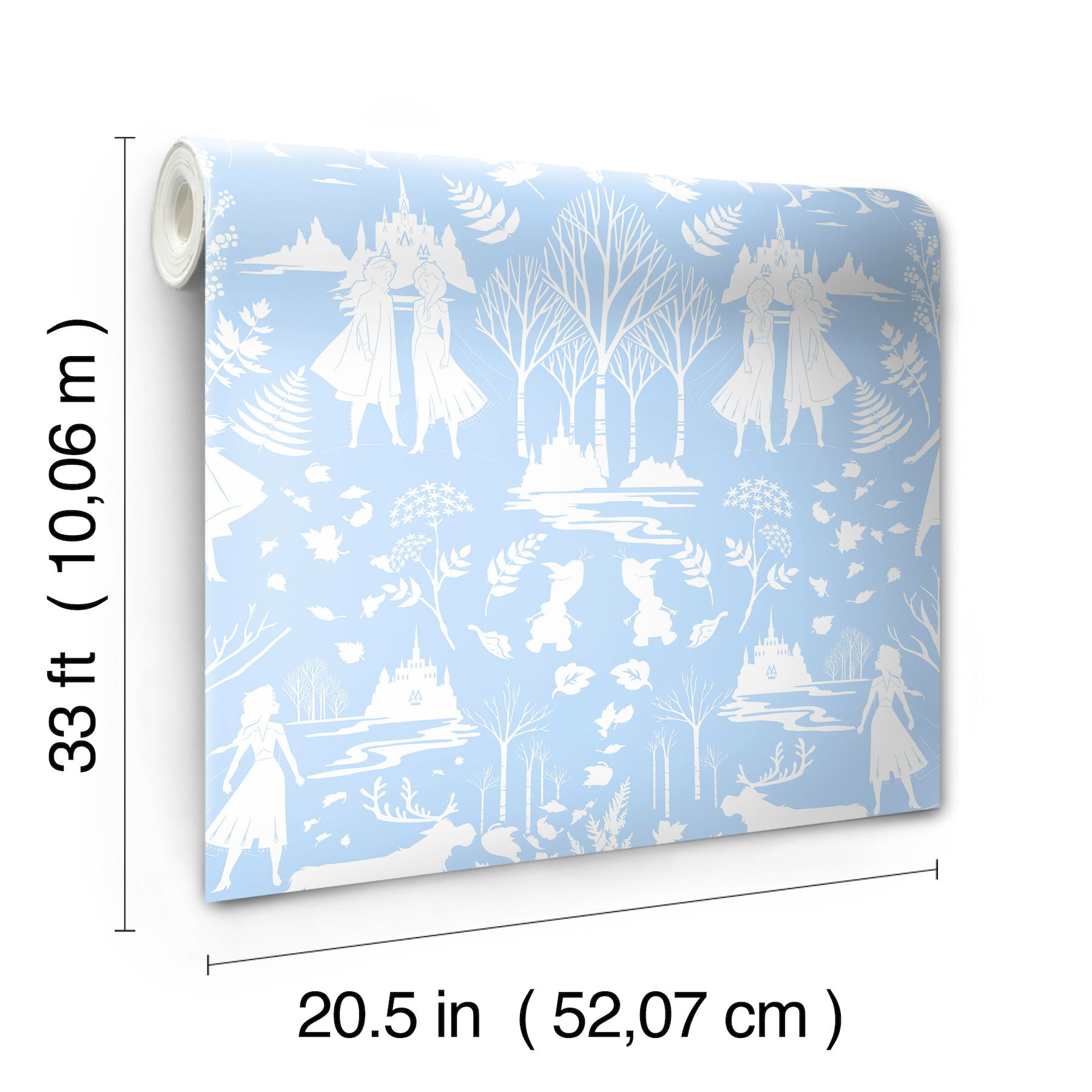 Disney Frozen 2 Nordic Blue & Glitter Wallpaper large image 