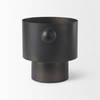 Juno 6.5H Medium Black Iron Vase, by Mercana, 8.5" length x 6" width x 6.5" height thumbnail 5
