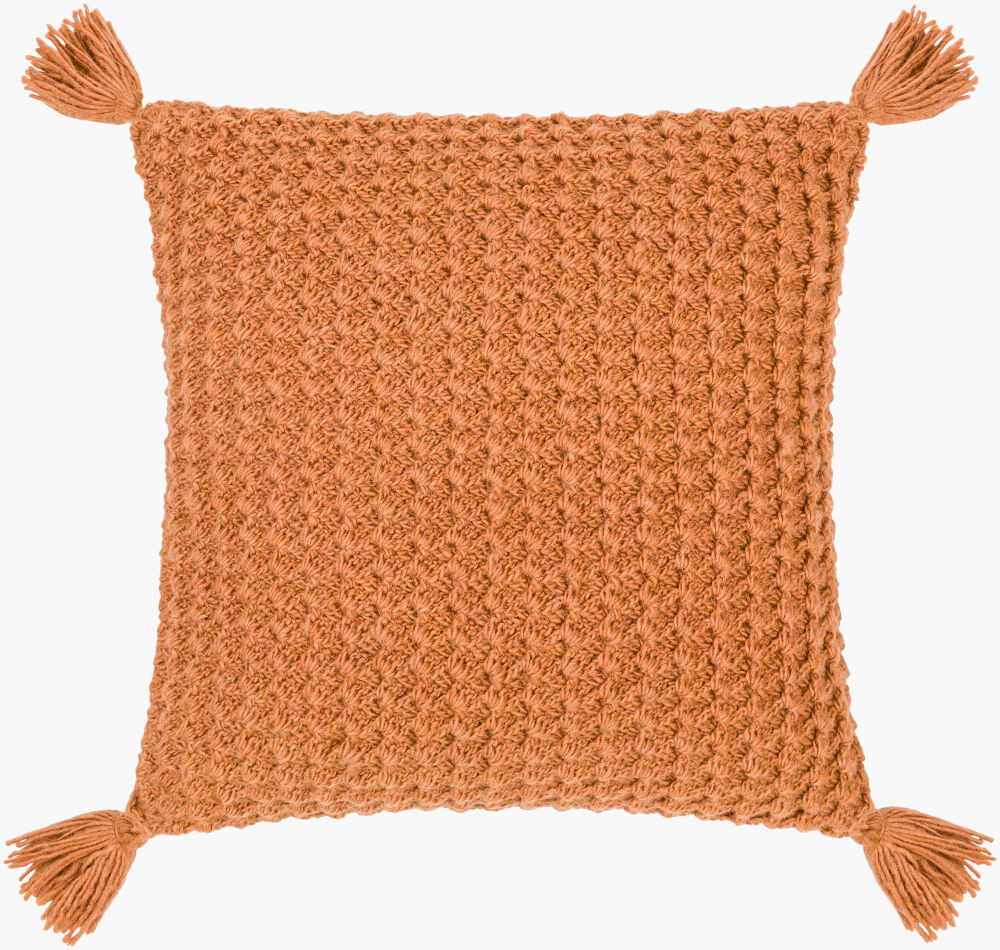 Makrome Accent Pillow Down, Decorative Pillow by Surya, 18" length x 18" width