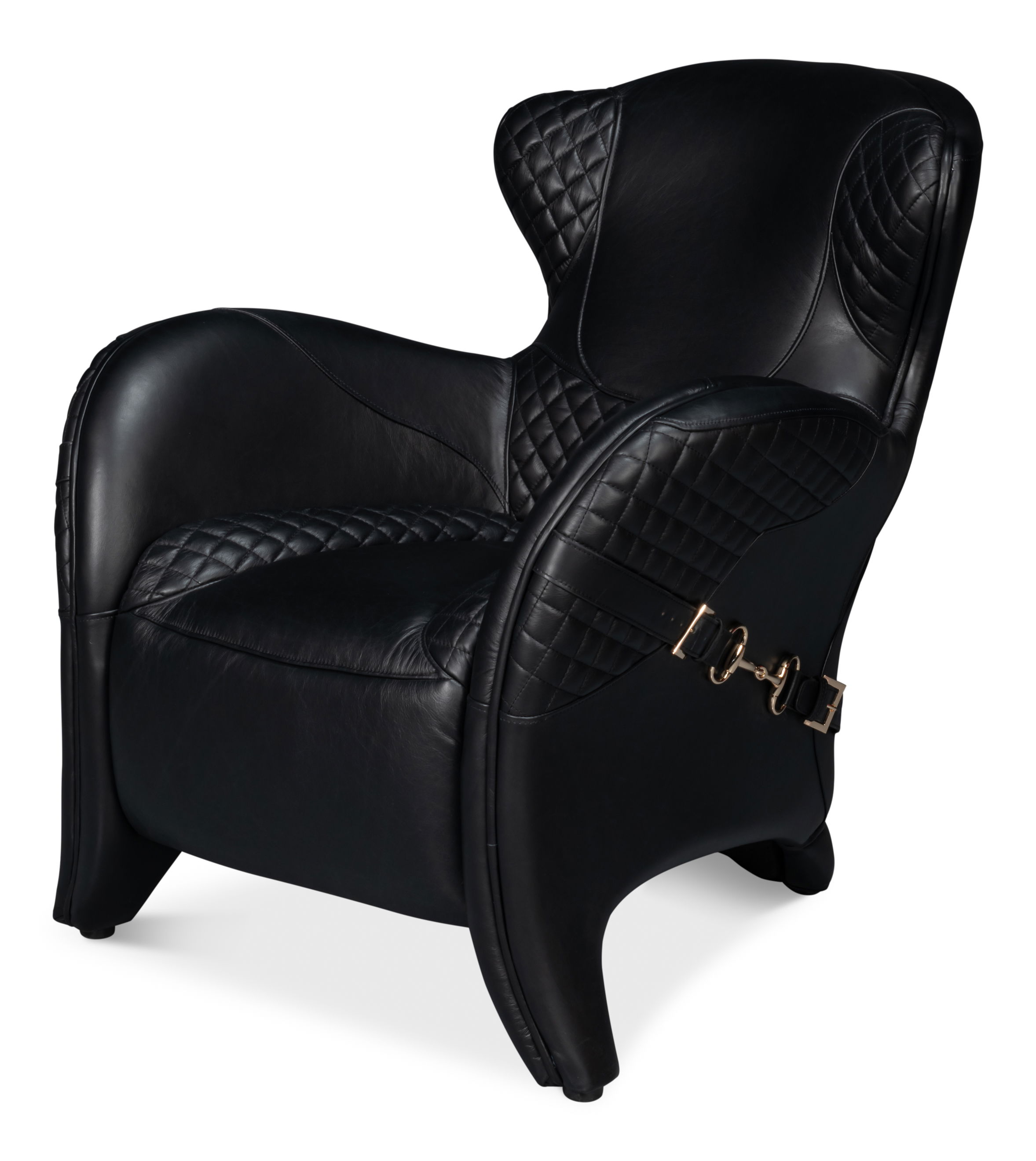 Hera Arm Chair, Onyx Black, Seating by Sarreid, 31" length x 34" width x 34" height View 1