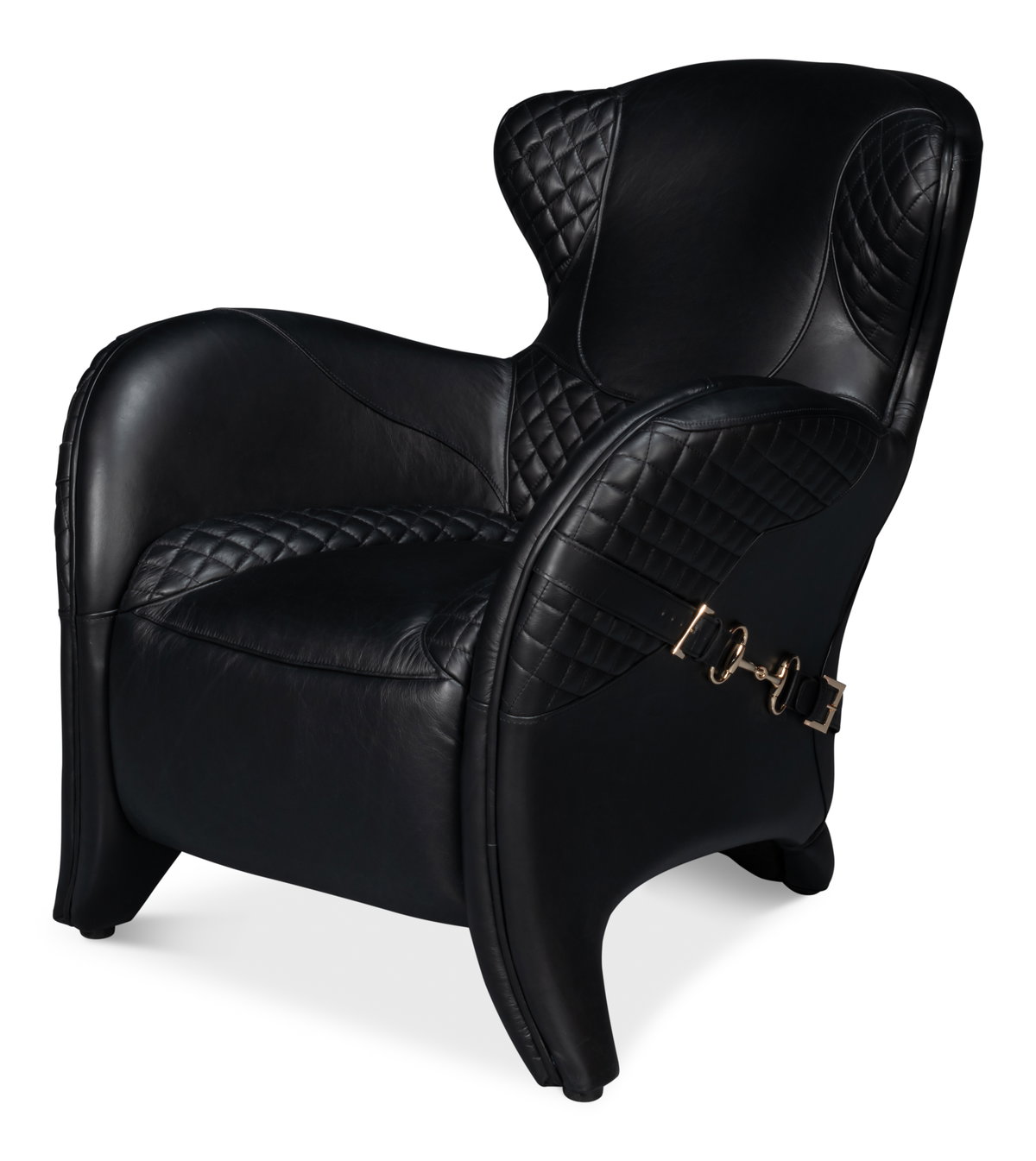 Hera Arm Chair  Onyx Black, by Sarreid, 2'10" length x 2'7" width x 2'10" height View 1