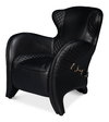 Hera Arm Chair  Onyx Black, by Sarreid, 2'10" length x 2'7" width x 2'10" height thumbnail 1