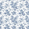 Anemone Toile Navy Wallpaper thumbnail 0