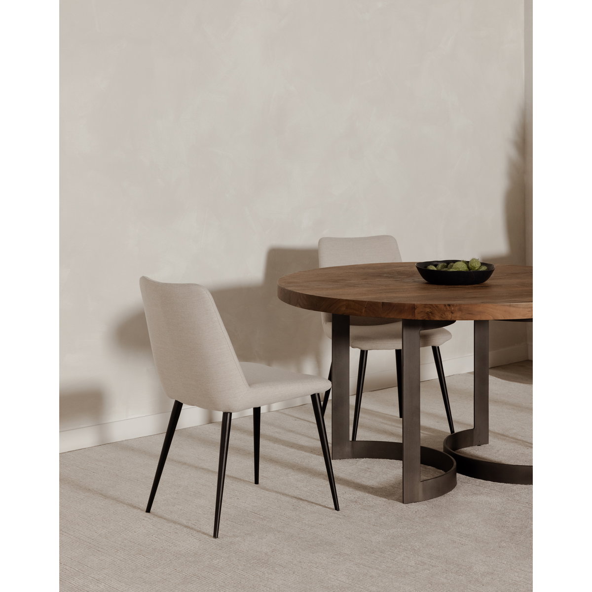 Bent Round Dining Table 54in Brown, by Moe's Home, 54" width x 30" height x 54" depth View 13