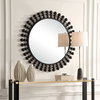 Aziel Round Black Mirror, by Uttermost, 44" width x 44" height x 2.25" depth thumbnail 4