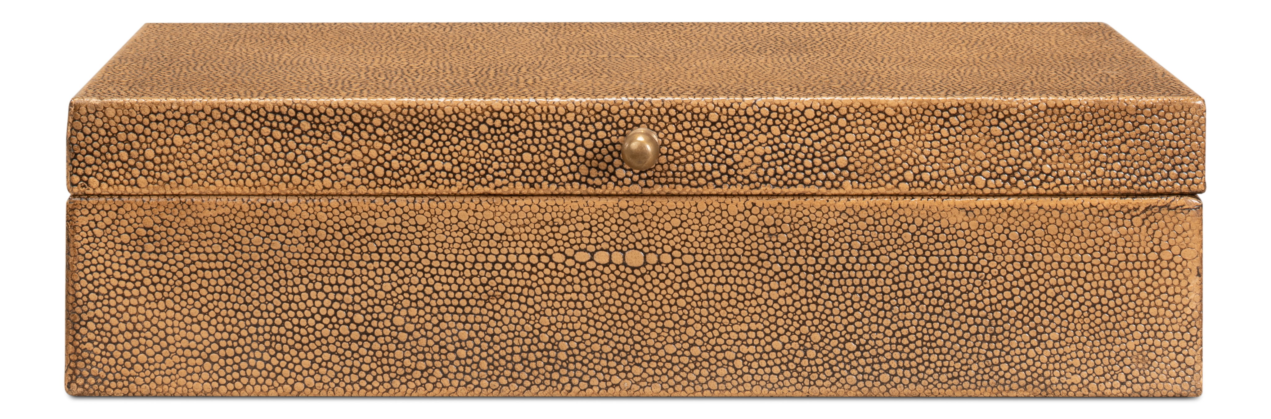 Gatsburg Shagreen Box, Tawny Brown, S/2 large image 