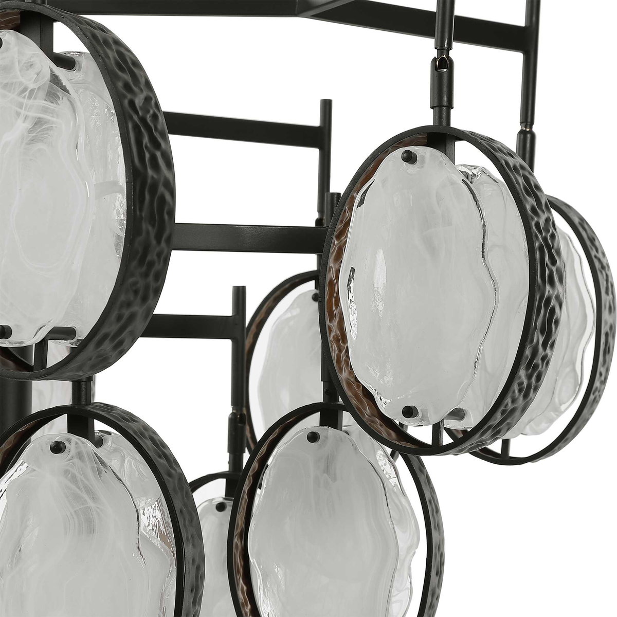 Maxin 15 Light Large Bronze Chandelier, by Uttermost, 36.25" width x 39" height x 36.25" diameter x 36.25" depth View 6
