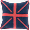 Linen Flag Accent Pillow, Decorative Pillow by Surya, 18" length x 18" width thumbnail
