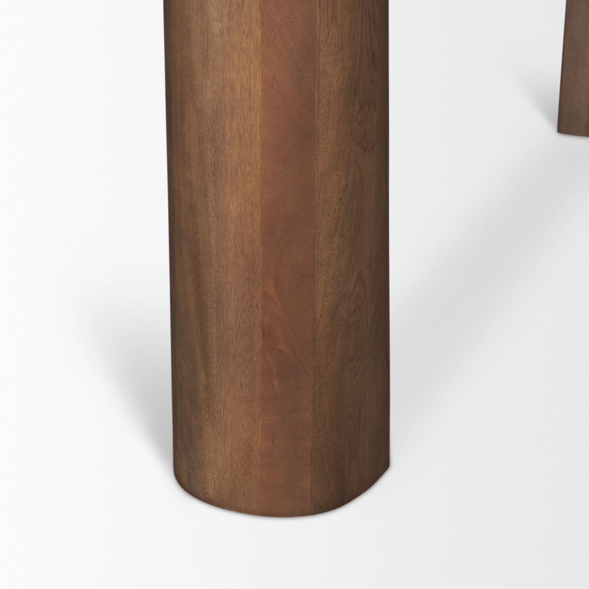 Tammar Rectangular Brown Wood with Tapered Legs Dining Table, by Mercana, 84" length x 45.5" width x 30" height View 9