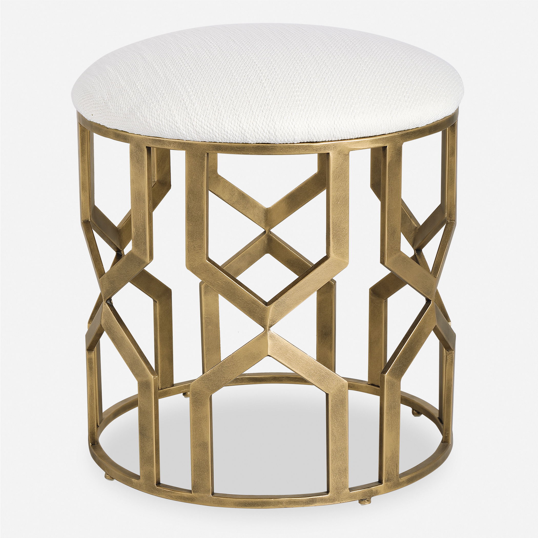 Trellis Geometric Accent Stool large image 