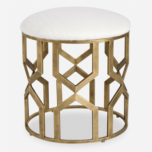 Trellis Geometric Accent Stool