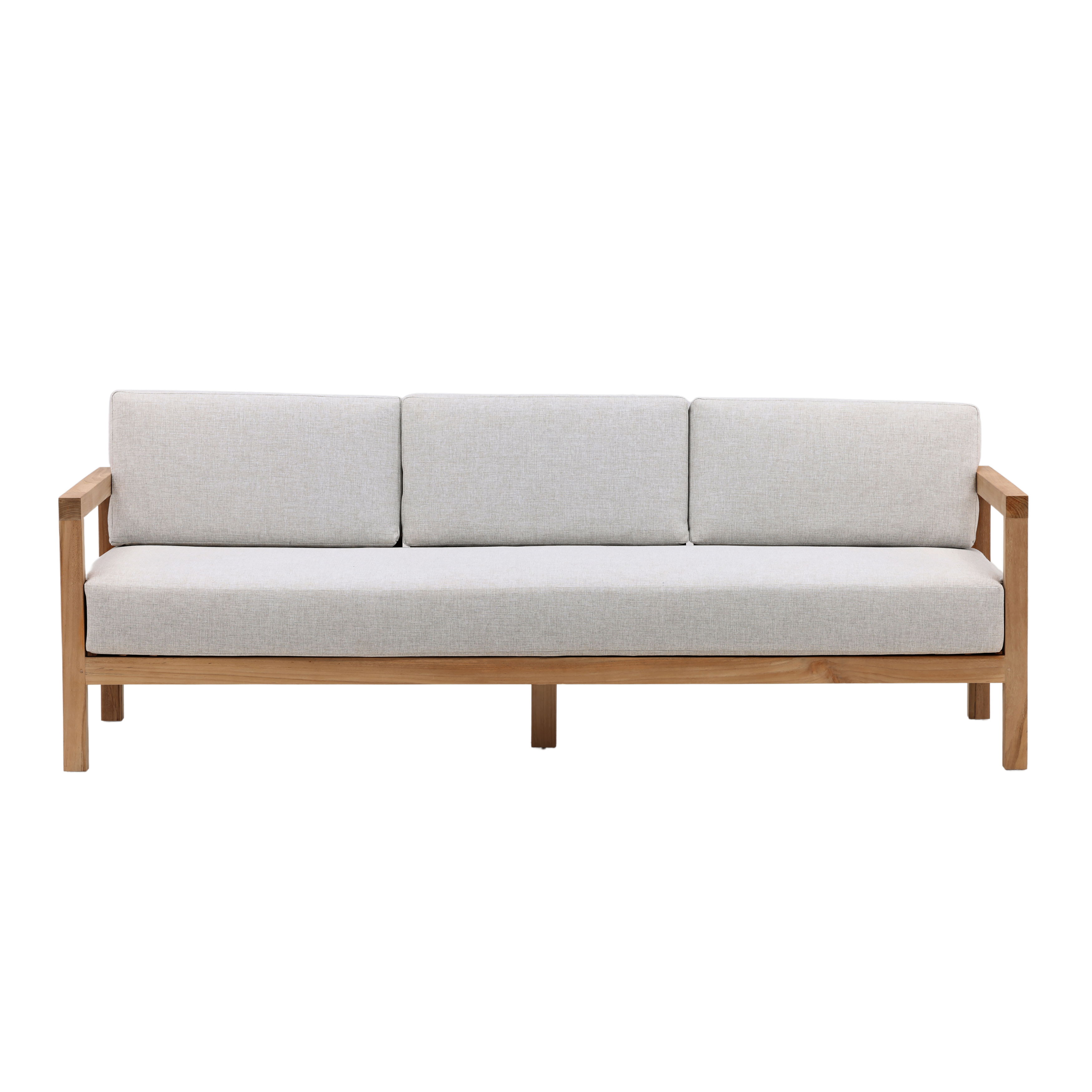 Boe Outdoor Sofa Light Grey, Sofas & Sectional by Dovetail, 82.5" width x 32" height x 31.5" depth View 2