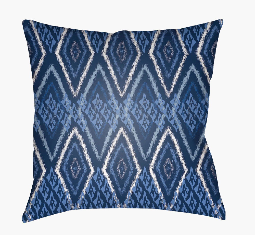 Indigo Blues Accent Pillow, Decorative Pillow by Surya, 18" length x 18" width