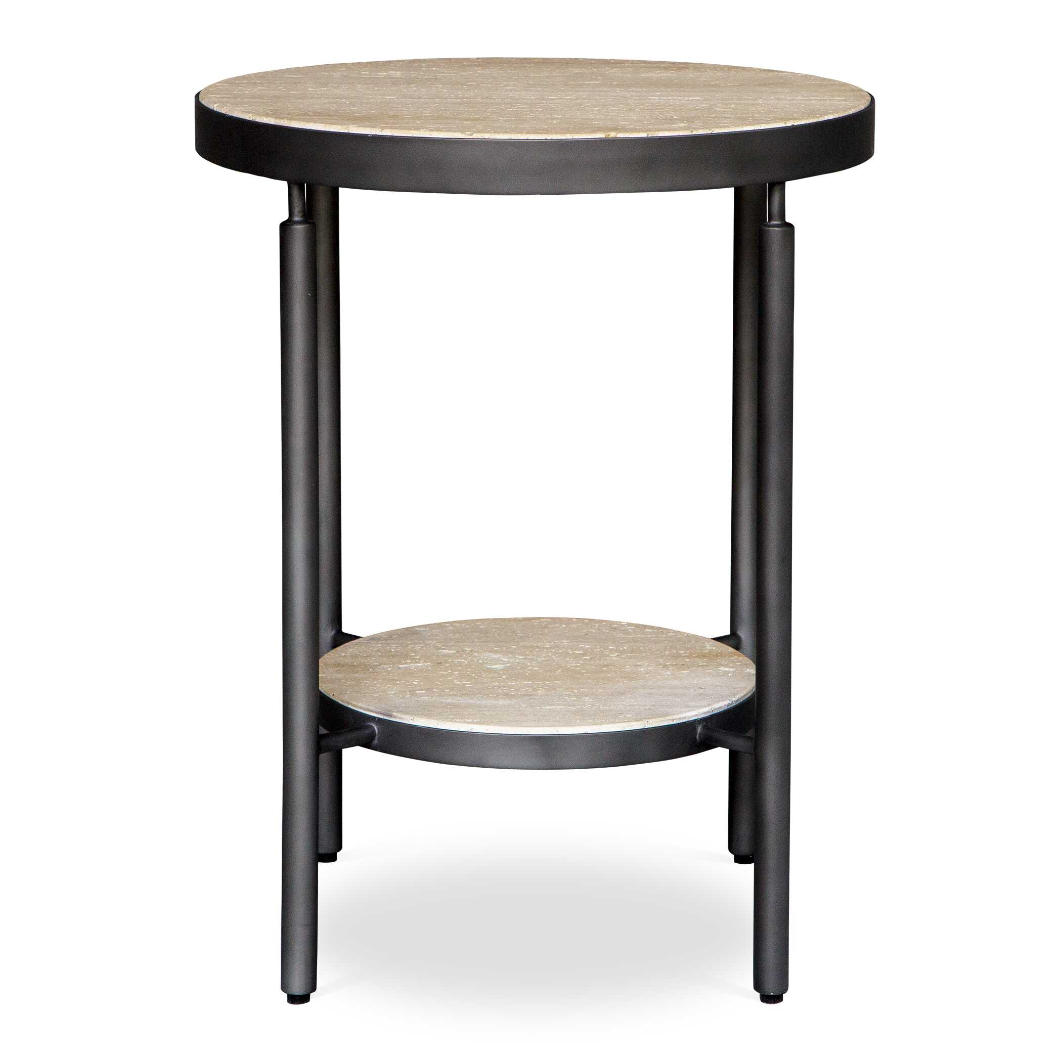 Dauntless Travertine Side Table large image 