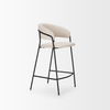 Carolyn Counter Stool with Oatmeal Fabric & Matte Black Metal thumbnail 6