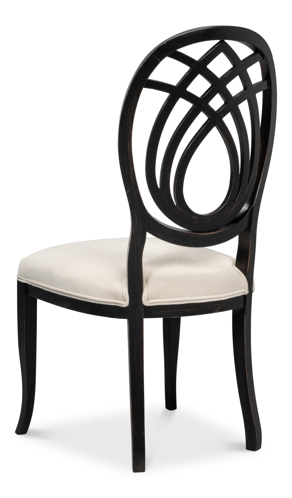 Goccia Side Chair  Nero  Banks Organza, by Sarreid, 1'7" length x 1'9" width x 3'5" height View 11
