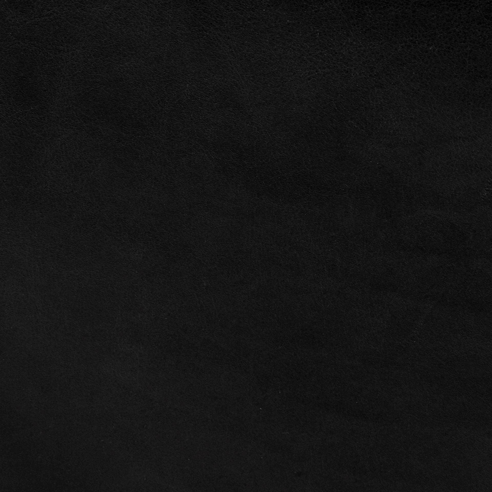 Minara 36' Square Black Leather Wrapped with Metal Base Ottoman, by Mercana, 36" length x 36" width x 16" height View 3