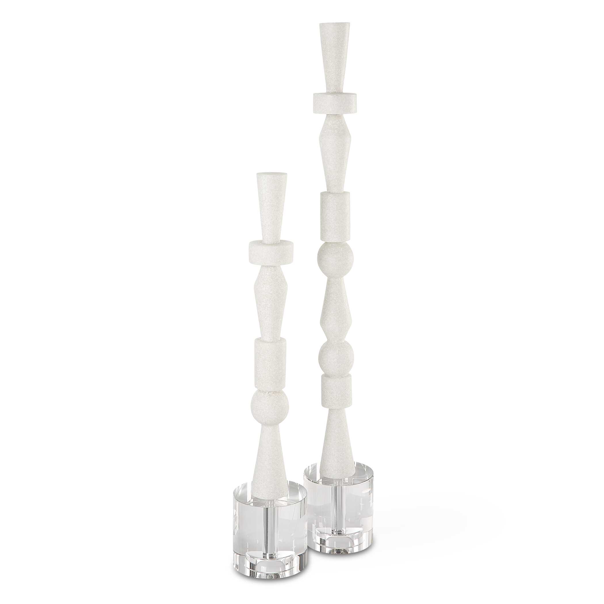 Norte White Stone Sculptures Set/2 large image 