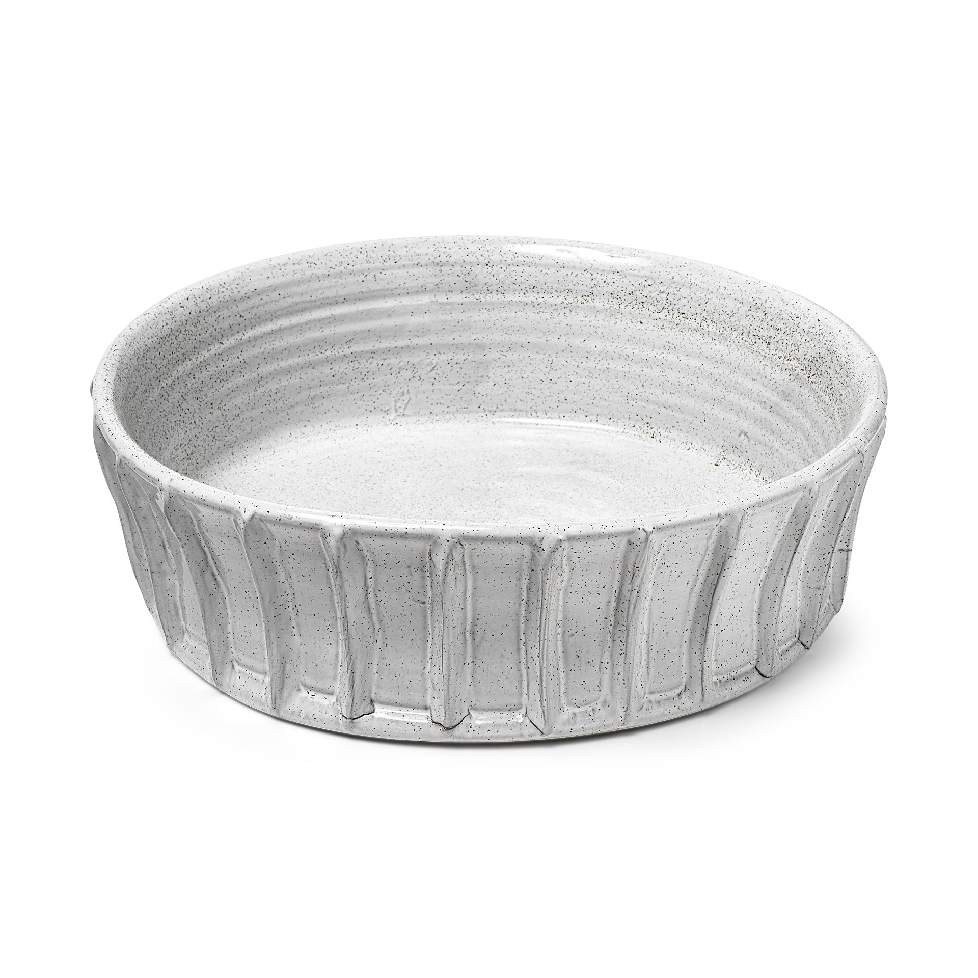 Silone (Large) 16L x 16W White Ceramic Bowl, Decorative Bowl by Mercana, 16.14" length x 16.14" width x 4.33" height View 1